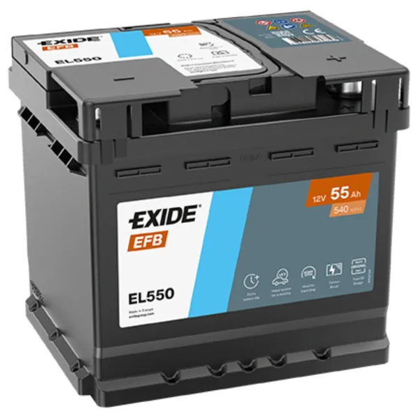 AKUM EXIDE EFB 12V55AH D+ EL550 