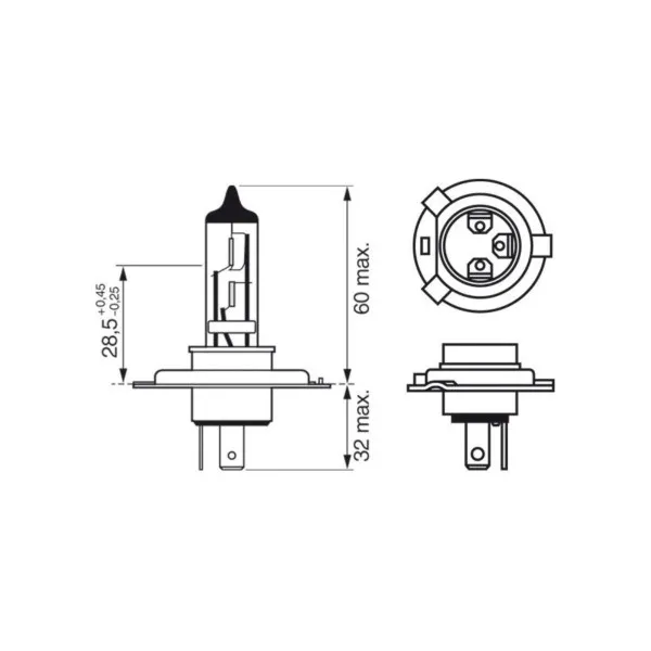 SIJ 12V H4 1987301054 ( ) LONGLIFE DAYTIME BL BOSCH 