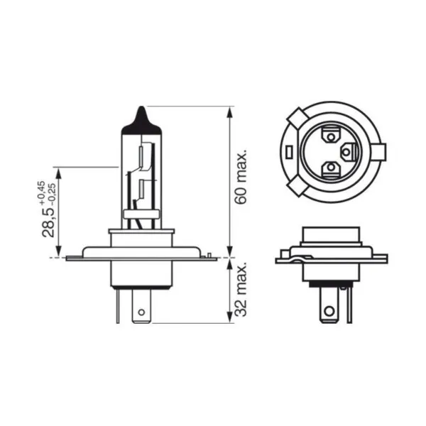 SIJ 12V H4 1987301144 ( ) PLUS 200 GIGALIGHT BL BOSCH 