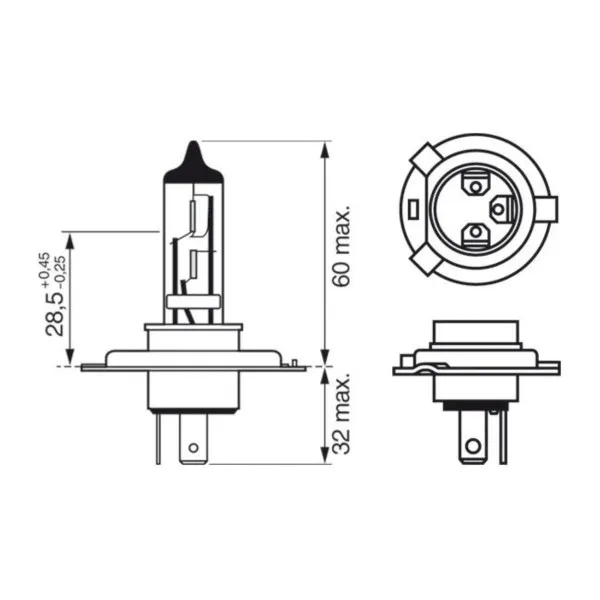 SIJ 12V H4 1987301152 ( ) ULTRA WHITE BL BOSCH 