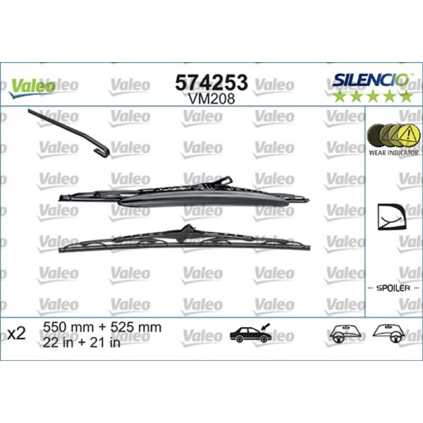 METL VM208 574253 ( 119741 SK55R ) VALEO 550/525 
