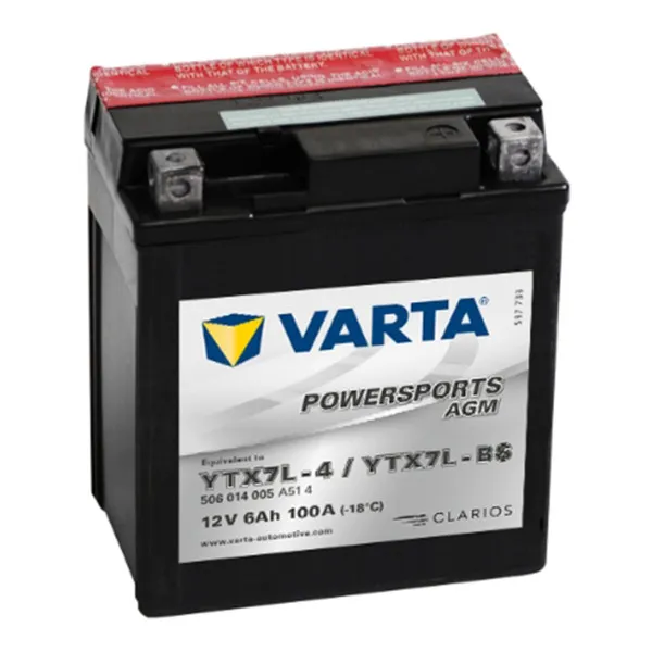 AKUM VARTA MOTO AGM 12V6AH D+ YTX7L-BS 