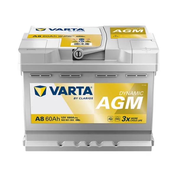 AKUM VARTA AGM START STOP 12V60AH D+ A8 ( D52 EK600 ) 