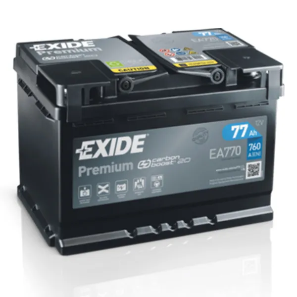 AKUM EXIDE PREMIUM 12V77AH D+ NAJJACI NORMAL EA770 ( E44 ) 