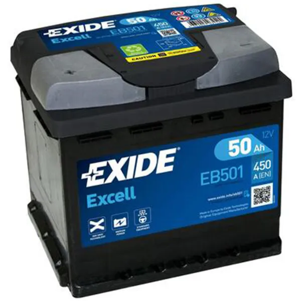 AKUM EXIDE EXCELL 12V50AH L+ EB501 