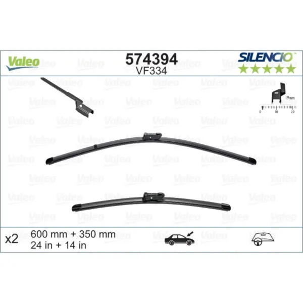 METL VM334 574394 ( 119290 ) VALEO 600/350 MM 