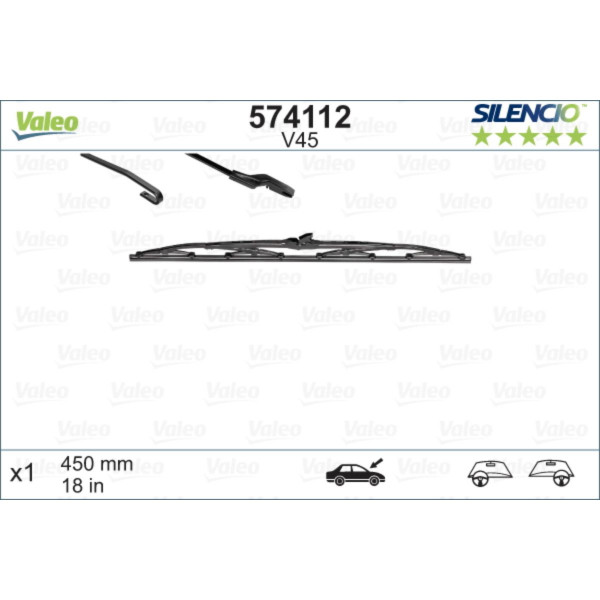METL V45 574112 ( 116123 116128 ) VALEO 450 MM 