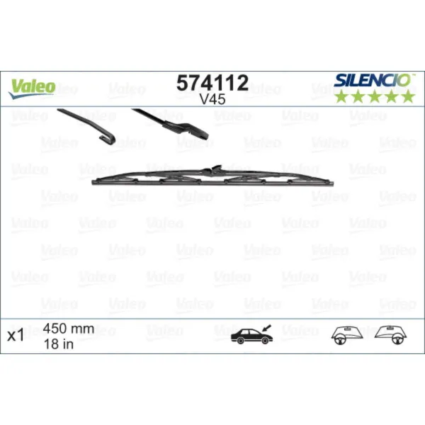 METL V45 574112 ( 116123 116128 ) VALEO 450 MM 