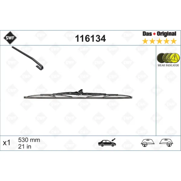 METL 116114 = 116134 ( V53 574117 ) SWF 530MM 