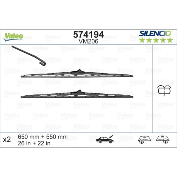 METL VM206 574194 (116153+116154) 650/550 VALEO 