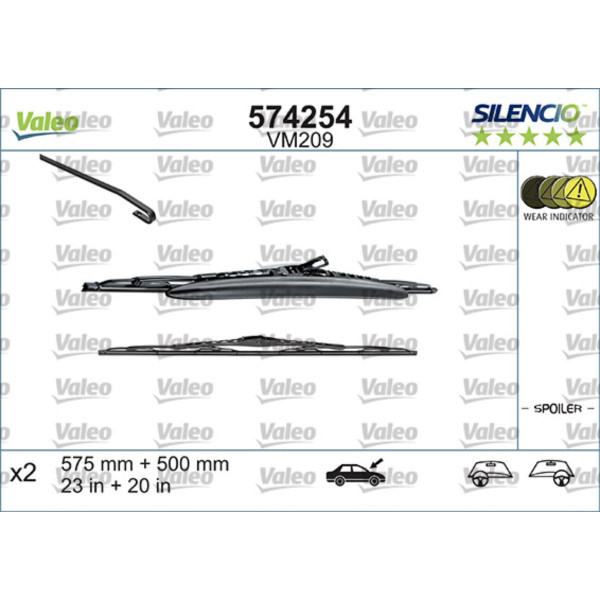 METL VM209 574254 (116339) S575/500 VALEO SILENCIO 