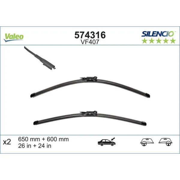 METL VM407 574316 (119388) 650/600 VALEO SILENCIO 