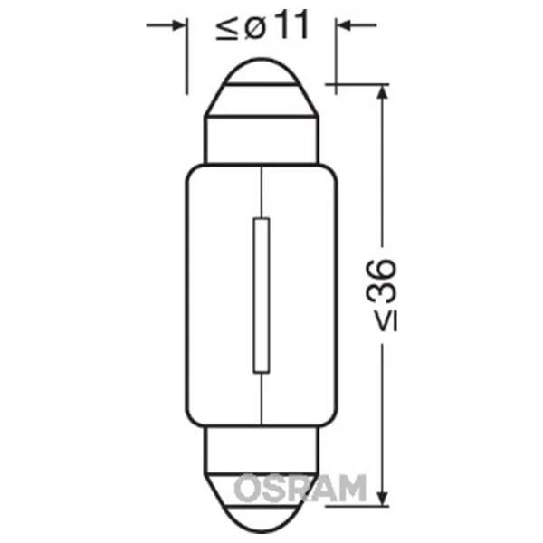 SIJAL 24V/ C5W 6423 35MM SV8,5-8 OSRAM 