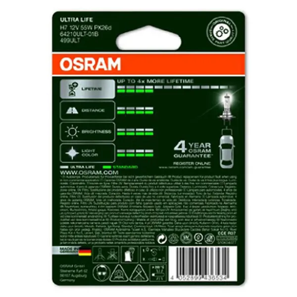 SIJAL 12/ H7 64210ULT-01B=1BL 55W PX26D BLI1 OSRAM 